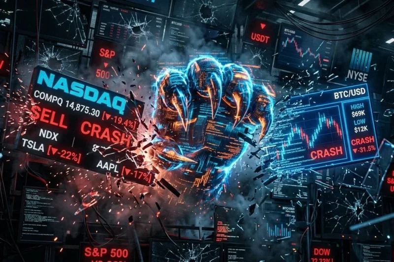 Bitcoin Bear Flag Pattern 2026: Will the Nasdaq Tech Pullback Trigger a Crypto Collapse?